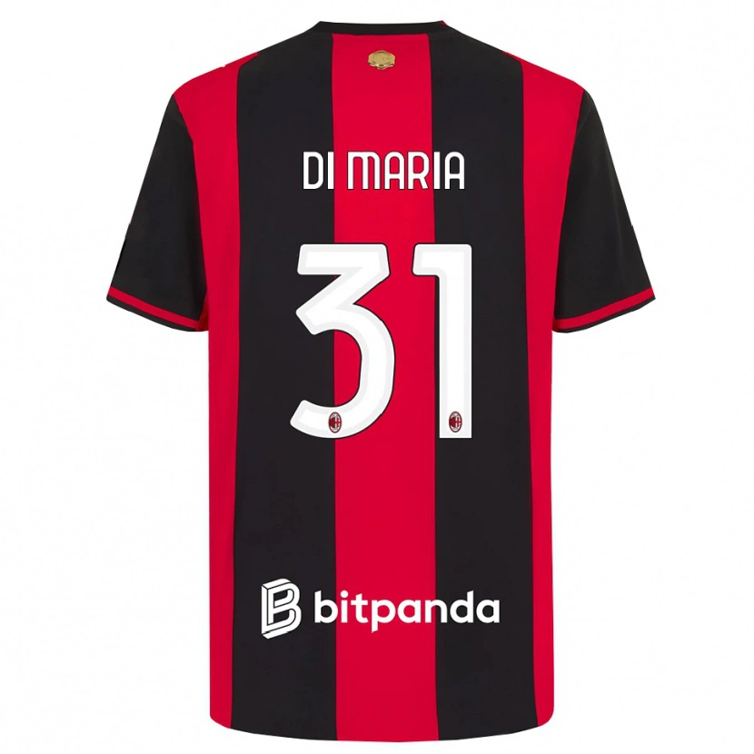 Danxen Mænd Alessandro Di Maria #31 Rød Sort Hvid Hjemmebane Spillertrøjer 2026/27 Trøje T-Shirt