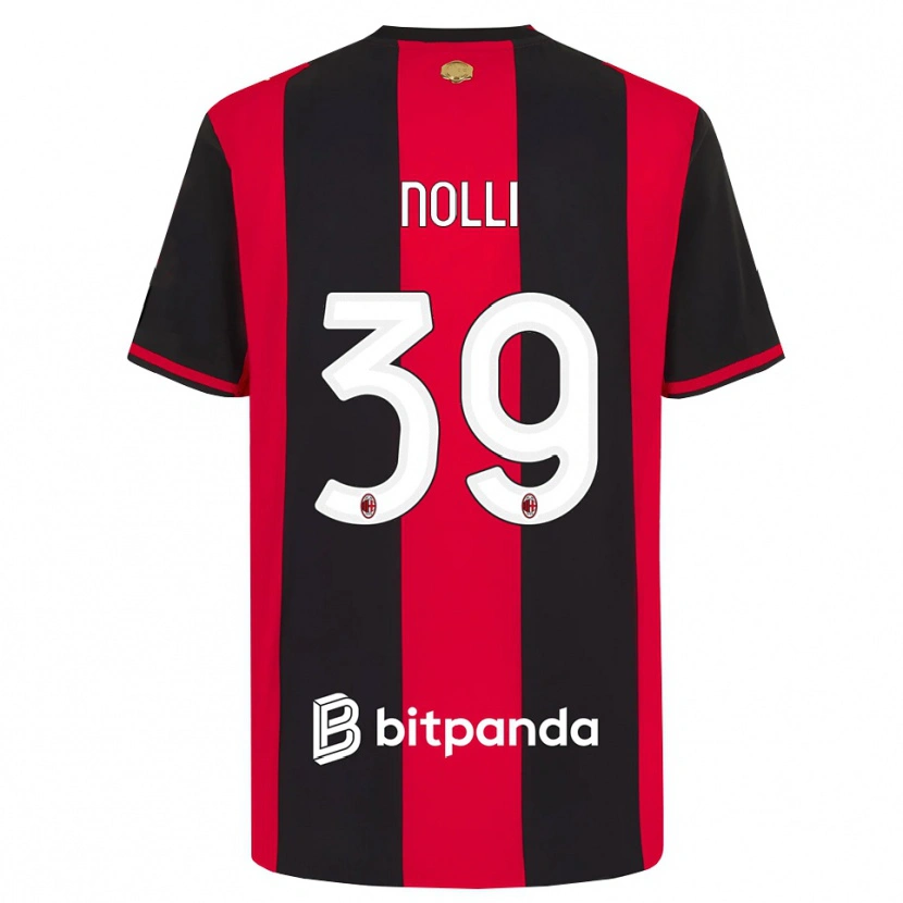 Danxen Mænd Luca Nolli #39 Rød Sort Hvid Hjemmebane Spillertrøjer 2026/27 Trøje T-Shirt