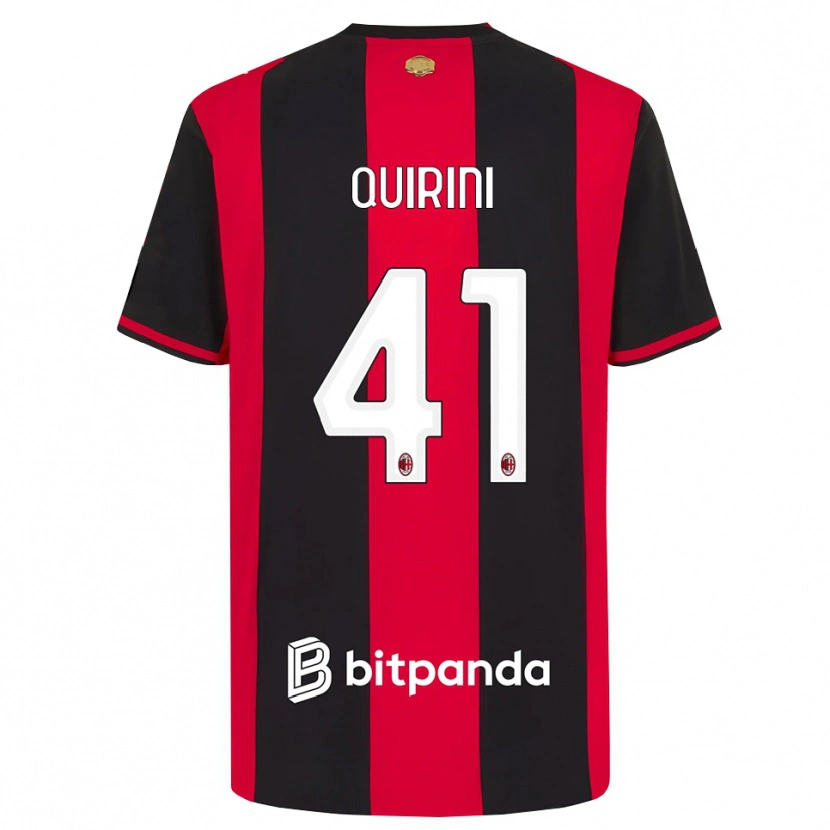 Danxen Mænd Ettore Quirini #41 Rød Sort Hvid Hjemmebane Spillertrøjer 2026/27 Trøje T-Shirt