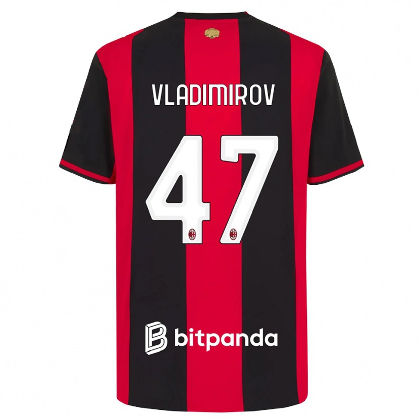Danxen Mænd Valeri Vladimirov #47 Rød Sort Hvid Hjemmebane Spillertrøjer 2026/27 Trøje T-Shirt