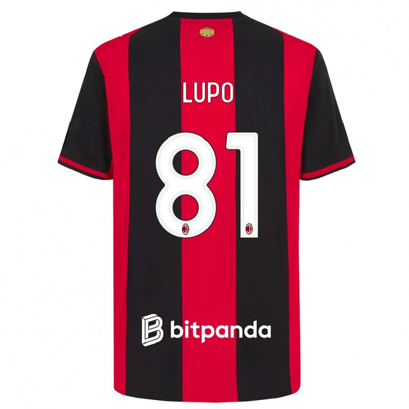 Danxen Mænd Simone Lupo #81 Rød Sort Hvid Hjemmebane Spillertrøjer 2026/27 Trøje T-Shirt