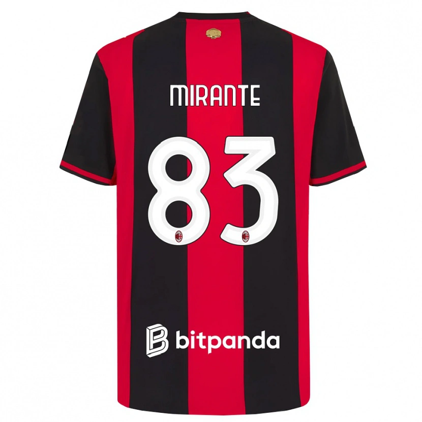 Danxen Mænd Antonio Mirante #83 Rød Sort Hvid Hjemmebane Spillertrøjer 2026/27 Trøje T-Shirt