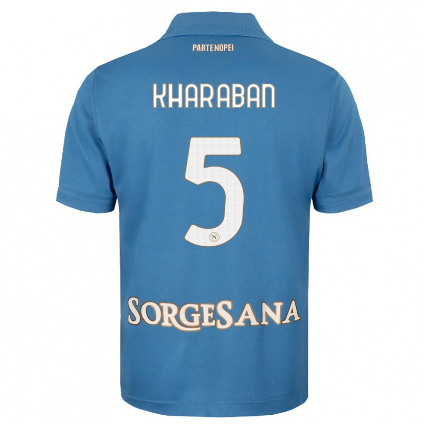 Danxen Mænd Vitaliy Kharaban #5 Tågeblå Hvid Hjemmebane Spillertrøjer 2026/27 Trøje T-Shirt