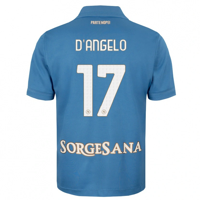 Danxen Mænd Giuseppe D'angelo #17 Tågeblå Hvid Hjemmebane Spillertrøjer 2026/27 Trøje T-Shirt