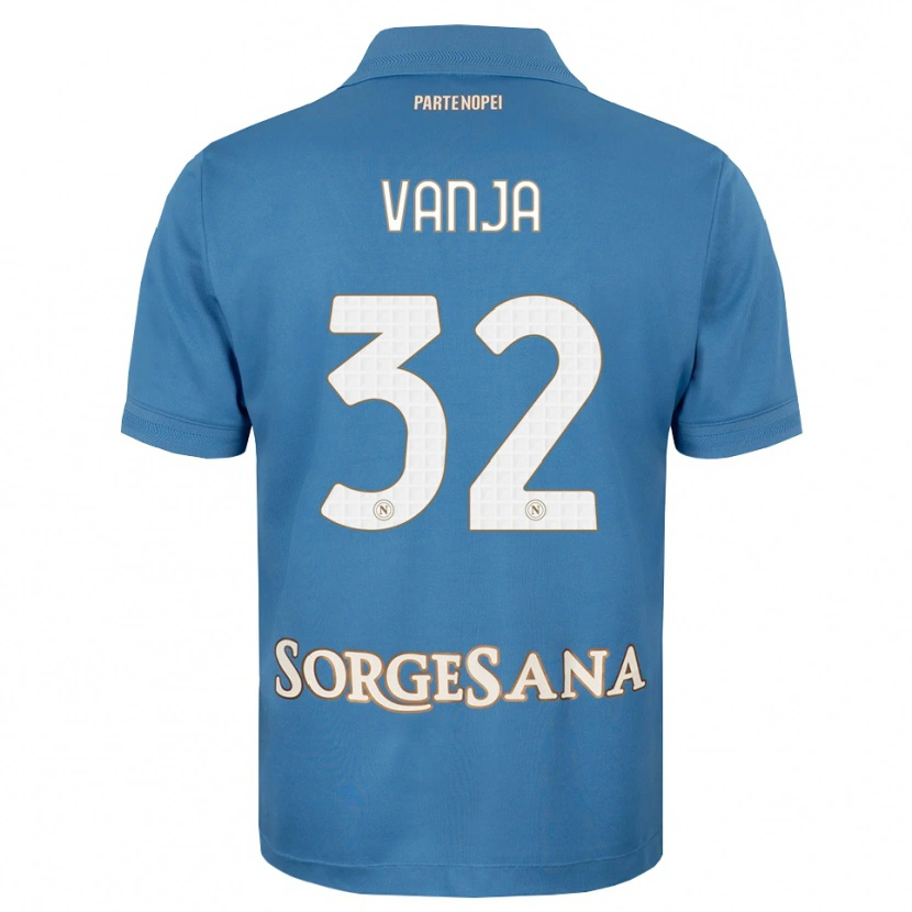 Danxen Mænd Vanja Milinković-Savić #32 Tågeblå Hvid Hjemmebane Spillertrøjer 2026/27 Trøje T-Shirt