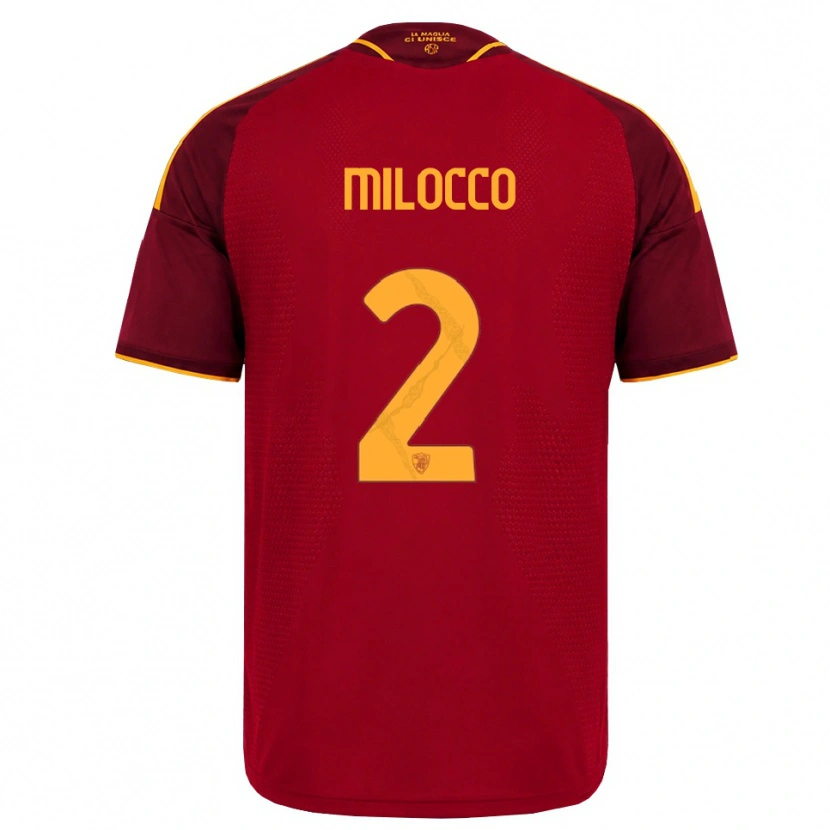 Danxen Mænd Matias Milocco #2 Rød Gylden Gul Hjemmebane Spillertrøjer 2026/27 Trøje T-Shirt