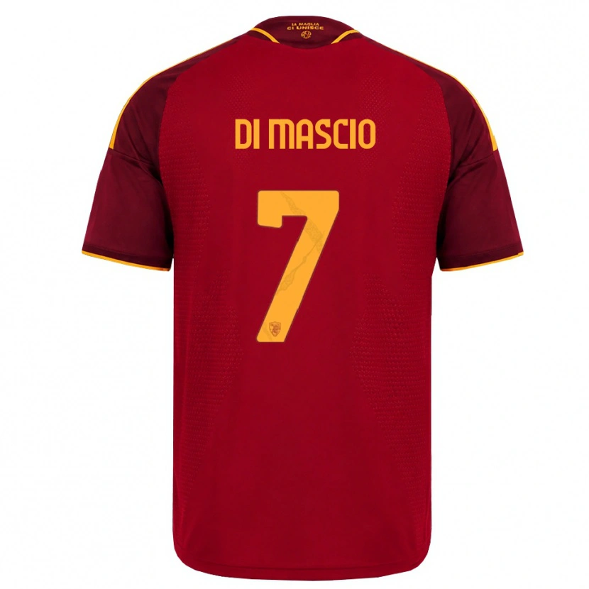 Danxen Mænd Davide Di Mascio #7 Rød Gylden Gul Hjemmebane Spillertrøjer 2026/27 Trøje T-Shirt