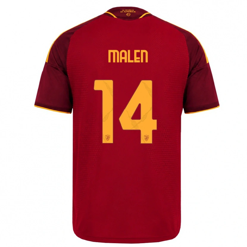 Danxen Mænd Donyell Malen #14 Rød Gylden Gul Hjemmebane Spillertrøjer 2026/27 Trøje T-Shirt