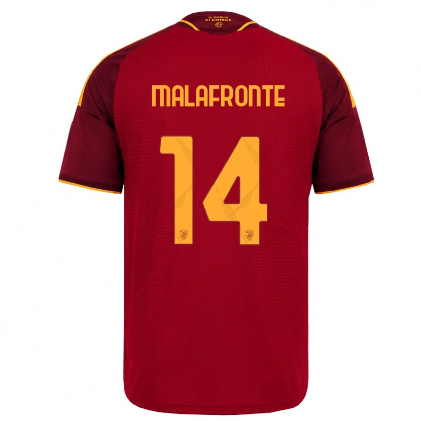 Danxen Mænd Matteo Malafronte #14 Rød Gylden Gul Hjemmebane Spillertrøjer 2026/27 Trøje T-Shirt