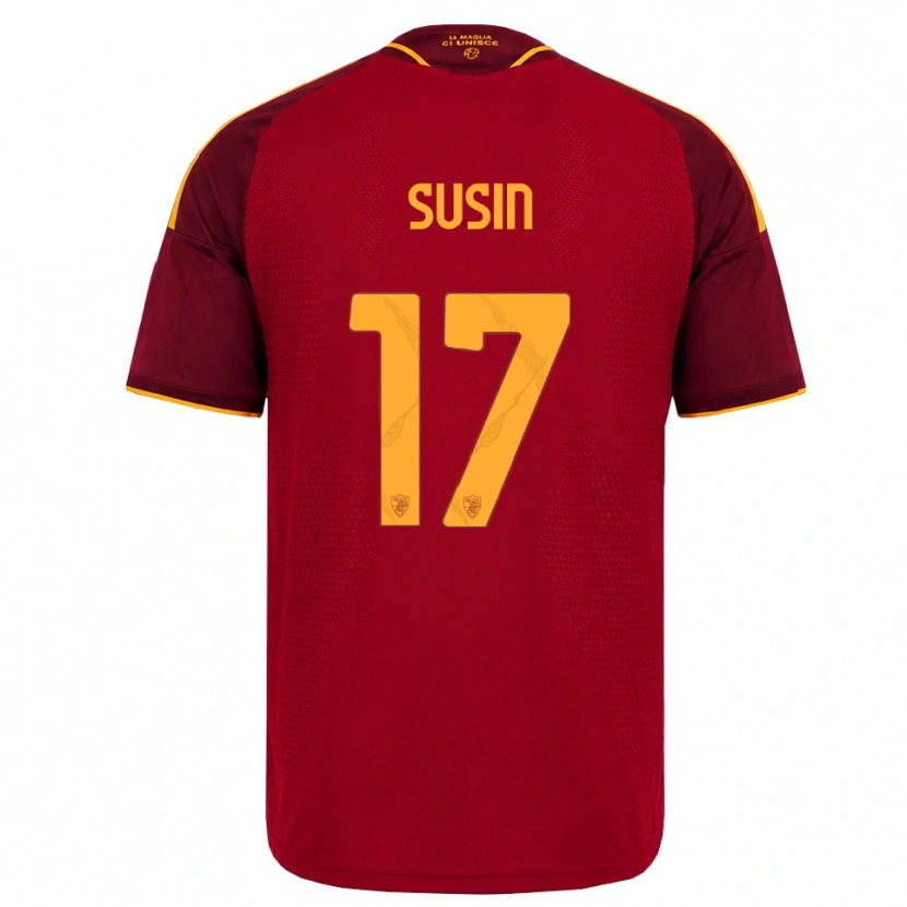 Danxen Mænd Flavio Susin #17 Rød Gylden Gul Hjemmebane Spillertrøjer 2026/27 Trøje T-Shirt