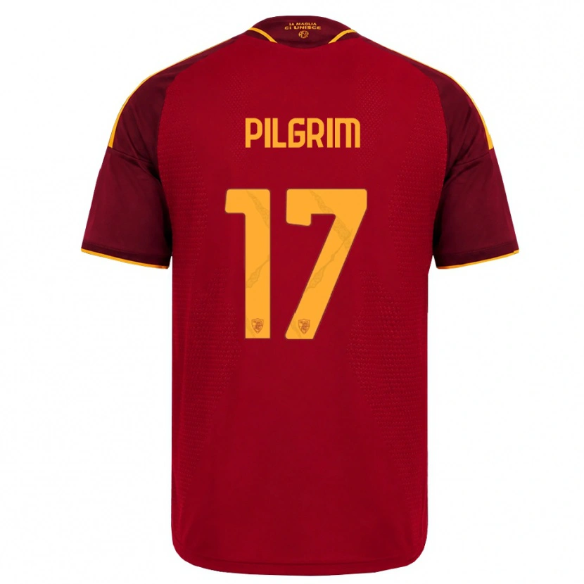 Danxen Mænd Alayah Pilgrim #17 Rød Gylden Gul Hjemmebane Spillertrøjer 2026/27 Trøje T-Shirt