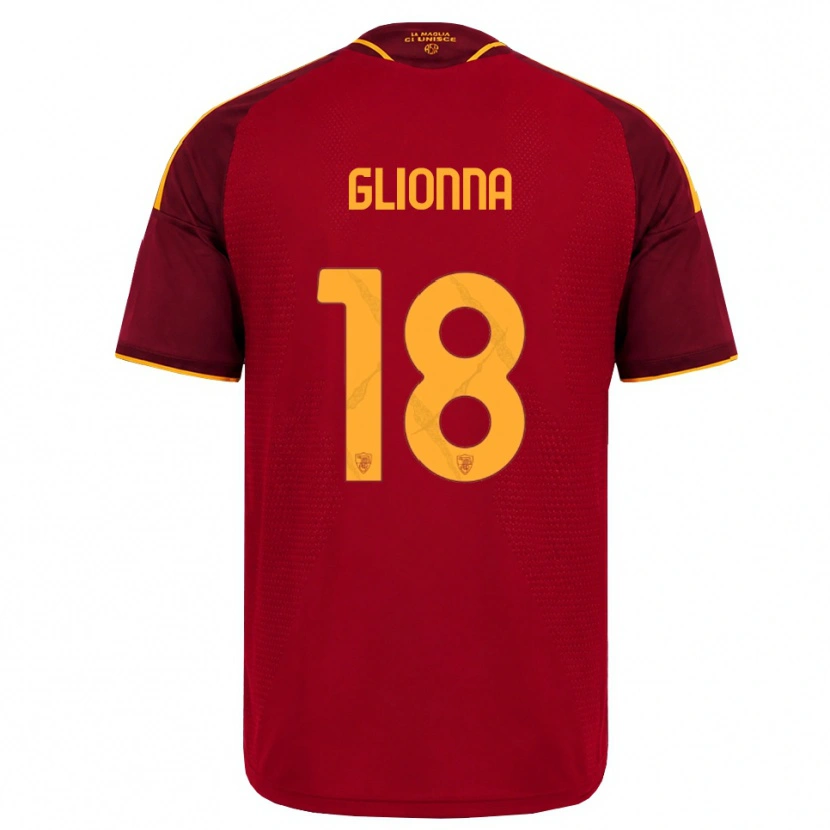 Danxen Mænd Benedetta Glionna #18 Rød Gylden Gul Hjemmebane Spillertrøjer 2026/27 Trøje T-Shirt
