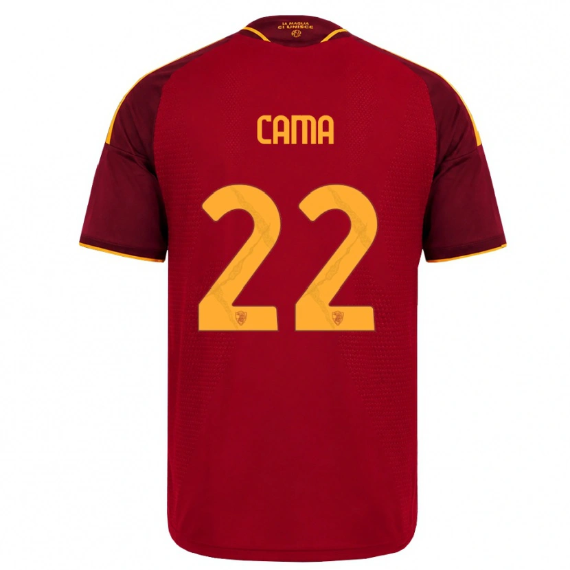 Danxen Mænd Cristian Cama #22 Rød Gylden Gul Hjemmebane Spillertrøjer 2026/27 Trøje T-Shirt