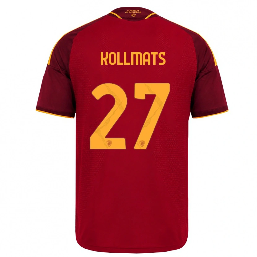Danxen Mænd Beata Kollmats #27 Rød Gylden Gul Hjemmebane Spillertrøjer 2026/27 Trøje T-Shirt