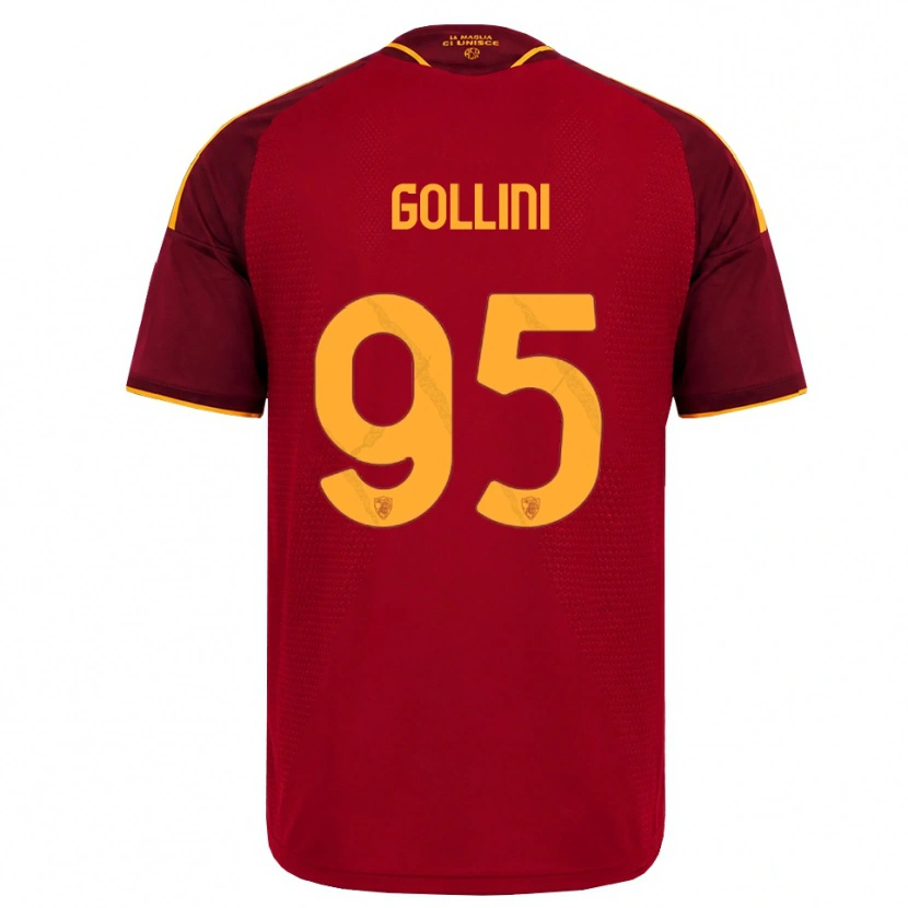 Danxen Mænd Pierluigi Gollini #95 Rød Gylden Gul Hjemmebane Spillertrøjer 2026/27 Trøje T-Shirt