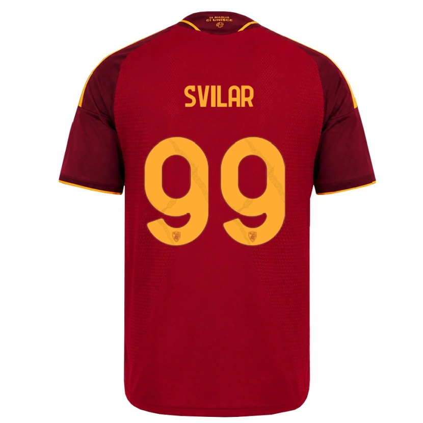 Danxen Mænd Mile Svilar #99 Rød Gylden Gul Hjemmebane Spillertrøjer 2026/27 Trøje T-Shirt