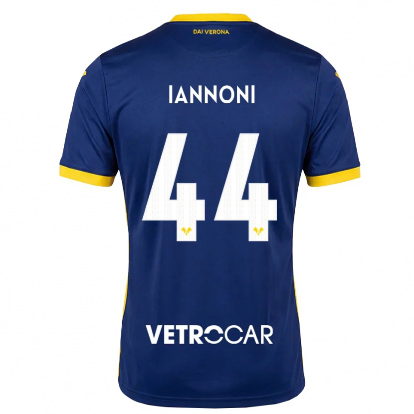 Danxen Mænd Edoardo Iannoni #44 Kongelig Blå Gul Hvid Hjemmebane Spillertrøjer 2026/27 Trøje T-Shirt