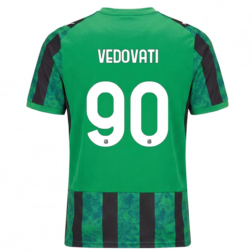 Danxen Mænd Gabriele Vedovati #90 Grøn Sort Hvid Hjemmebane Spillertrøjer 2026/27 Trøje T-Shirt