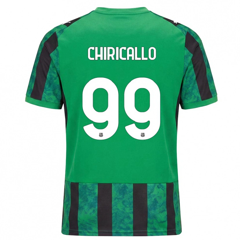 Danxen Mænd Giovanni Chiricallo #99 Grøn Sort Hvid Hjemmebane Spillertrøjer 2026/27 Trøje T-Shirt