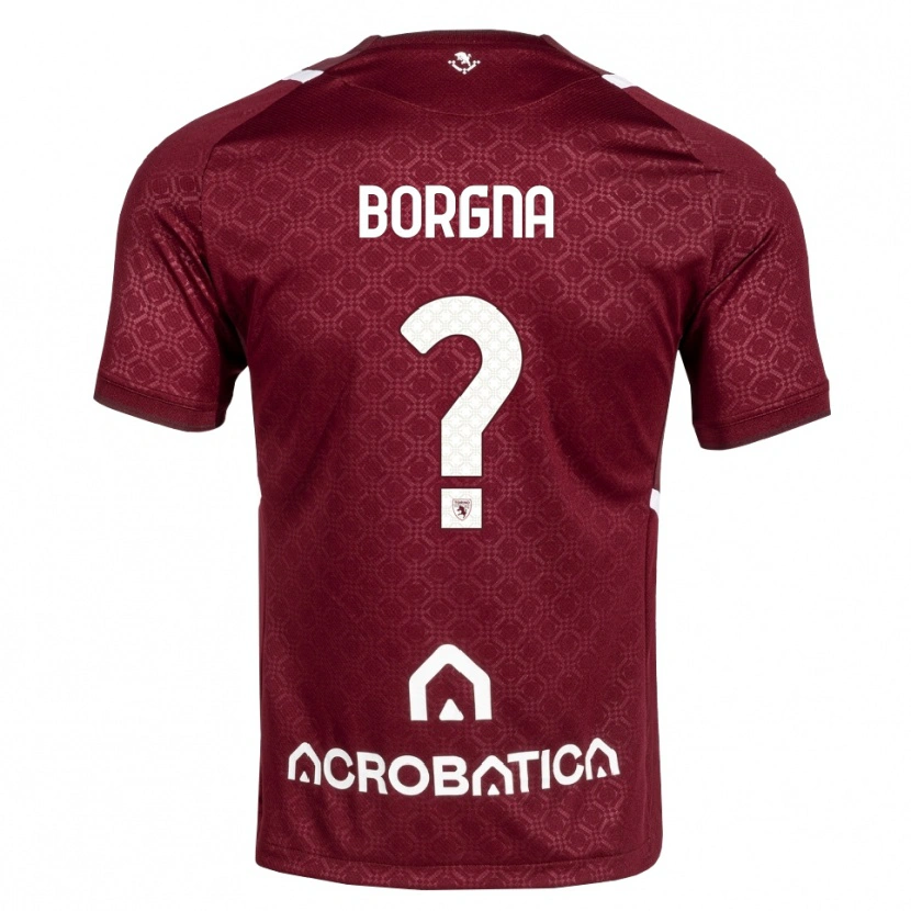 Danxen Mænd Federico Borgna #0 Bordeaux Hvid Hjemmebane Spillertrøjer 2026/27 Trøje T-Shirt