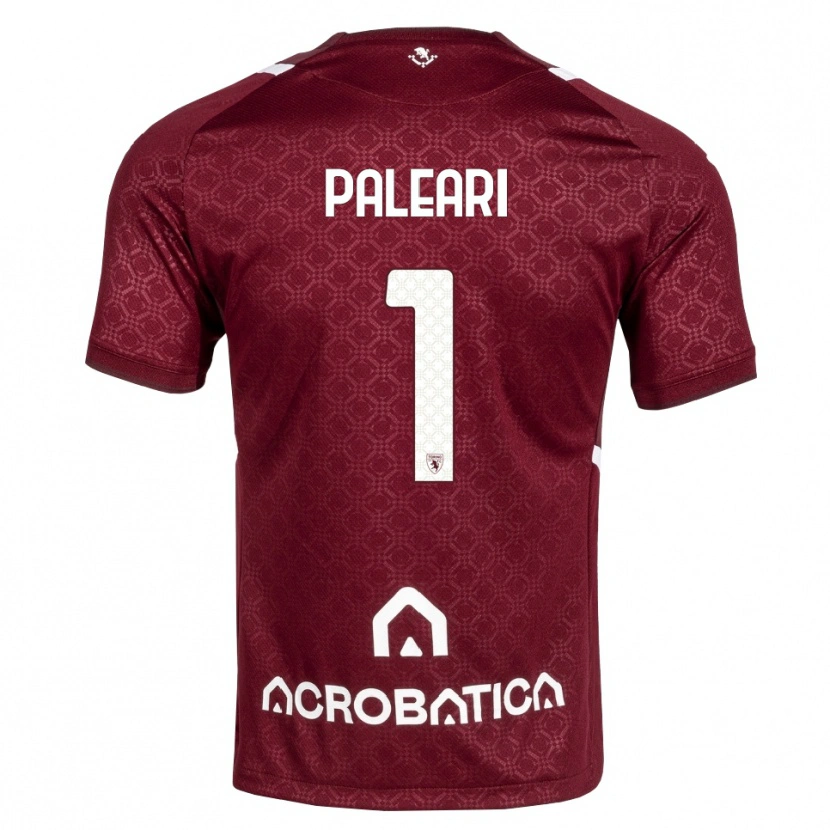 Danxen Mænd Alberto Paleari #1 Bordeaux Hvid Hjemmebane Spillertrøjer 2026/27 Trøje T-Shirt