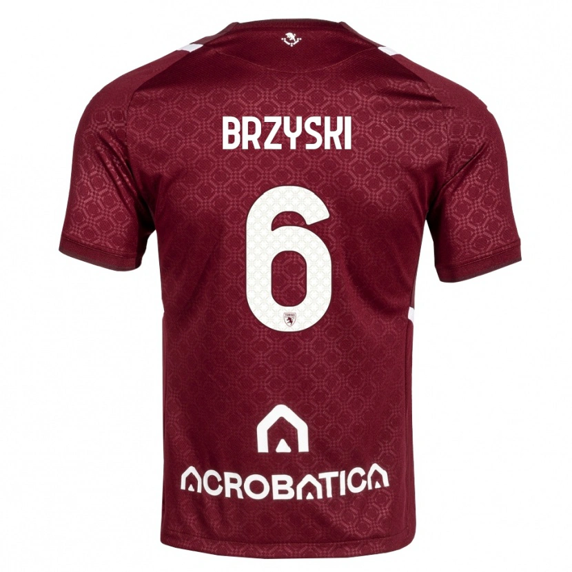 Danxen Mænd Igor Brzyski #6 Bordeaux Hvid Hjemmebane Spillertrøjer 2026/27 Trøje T-Shirt