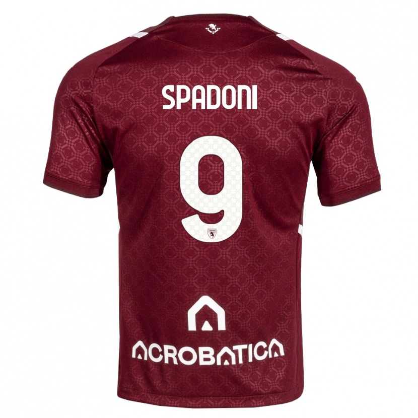Danxen Mænd Arthur Spadoni #9 Bordeaux Hvid Hjemmebane Spillertrøjer 2026/27 Trøje T-Shirt