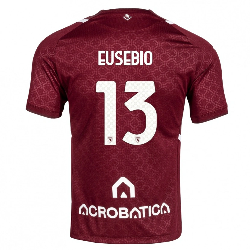 Danxen Mænd Chiara Eusebio #13 Bordeaux Hvid Hjemmebane Spillertrøjer 2026/27 Trøje T-Shirt