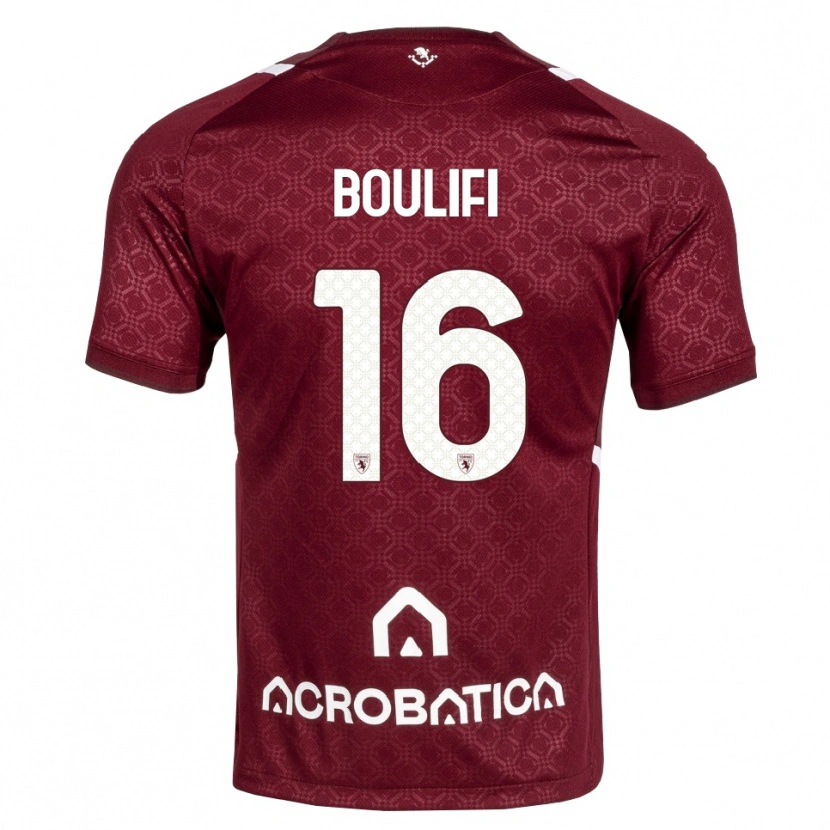 Danxen Mænd Youssef Boulifi #16 Bordeaux Hvid Hjemmebane Spillertrøjer 2026/27 Trøje T-Shirt