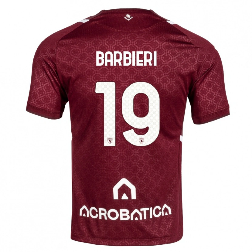 Danxen Mænd Raffaella Barbieri #19 Bordeaux Hvid Hjemmebane Spillertrøjer 2026/27 Trøje T-Shirt