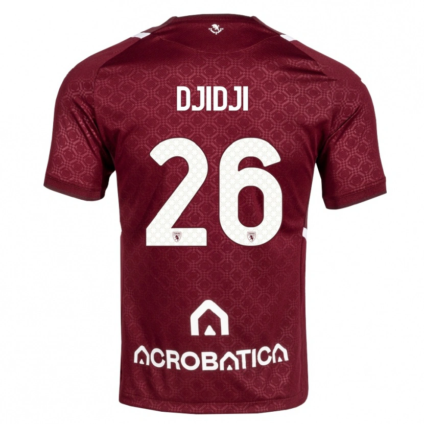 Danxen Mænd Koffi Djidji #26 Bordeaux Hvid Hjemmebane Spillertrøjer 2026/27 Trøje T-Shirt