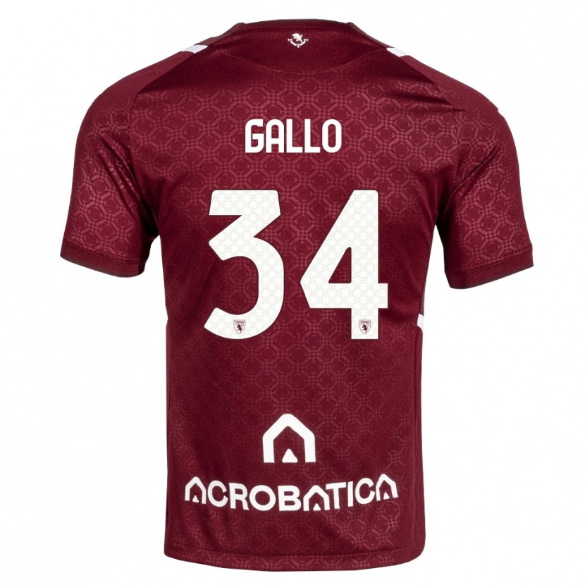Danxen Mænd Tommaso Gallo #34 Bordeaux Hvid Hjemmebane Spillertrøjer 2026/27 Trøje T-Shirt
