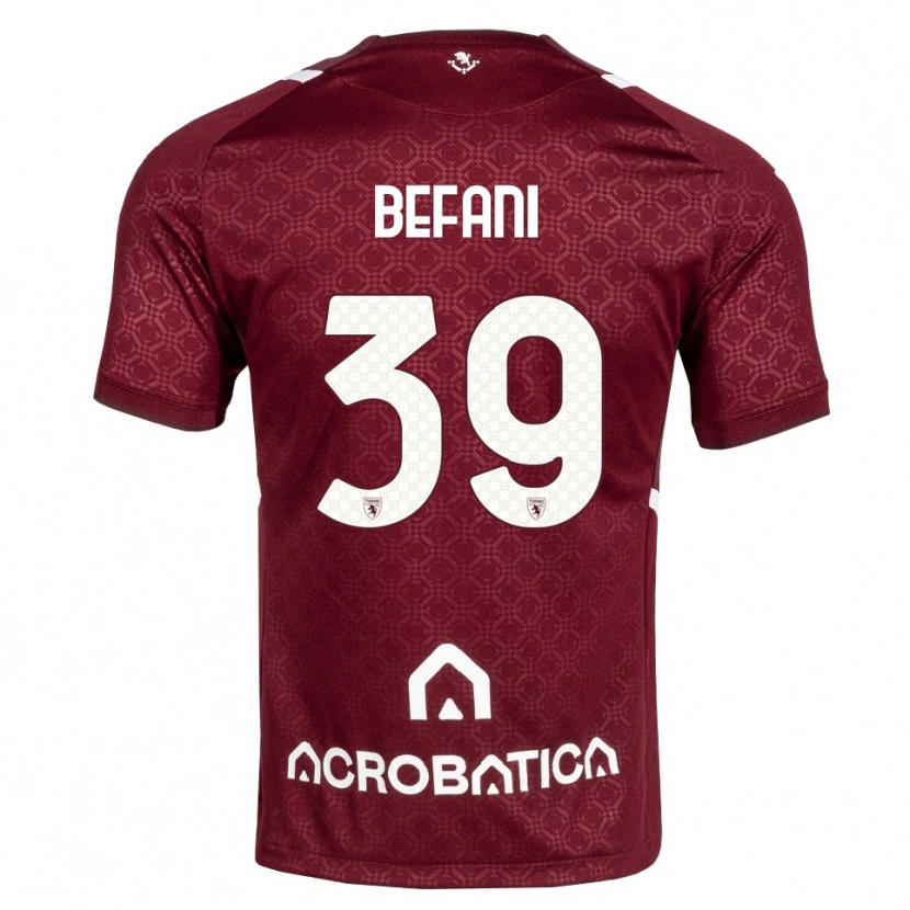 Danxen Mænd Haron Befani #39 Bordeaux Hvid Hjemmebane Spillertrøjer 2026/27 Trøje T-Shirt