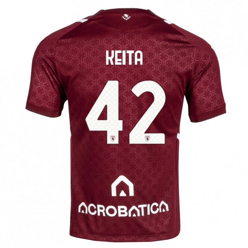 Danxen Mænd Karamoko Keita #42 Bordeaux Hvid Hjemmebane Spillertrøjer 2026/27 Trøje T-Shirt