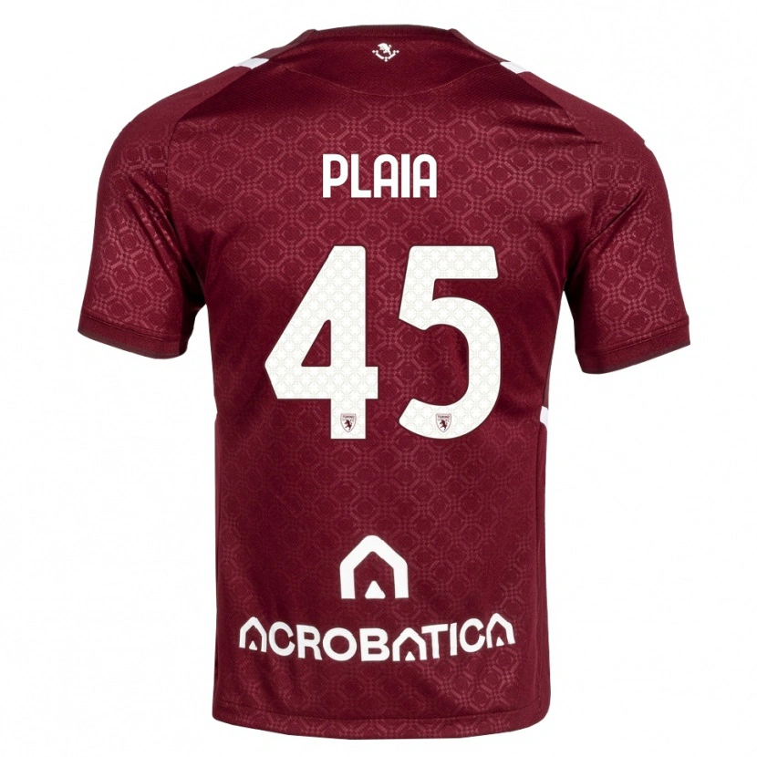 Danxen Mænd Francesco Plaia #45 Bordeaux Hvid Hjemmebane Spillertrøjer 2026/27 Trøje T-Shirt