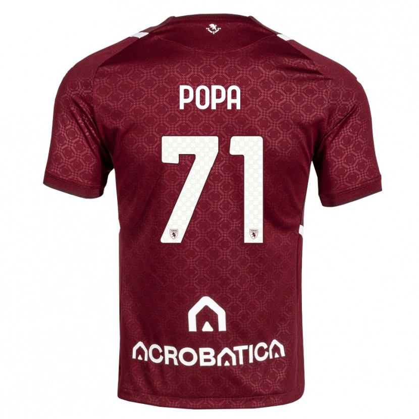 Danxen Mænd Mihai Popa #71 Bordeaux Hvid Hjemmebane Spillertrøjer 2026/27 Trøje T-Shirt