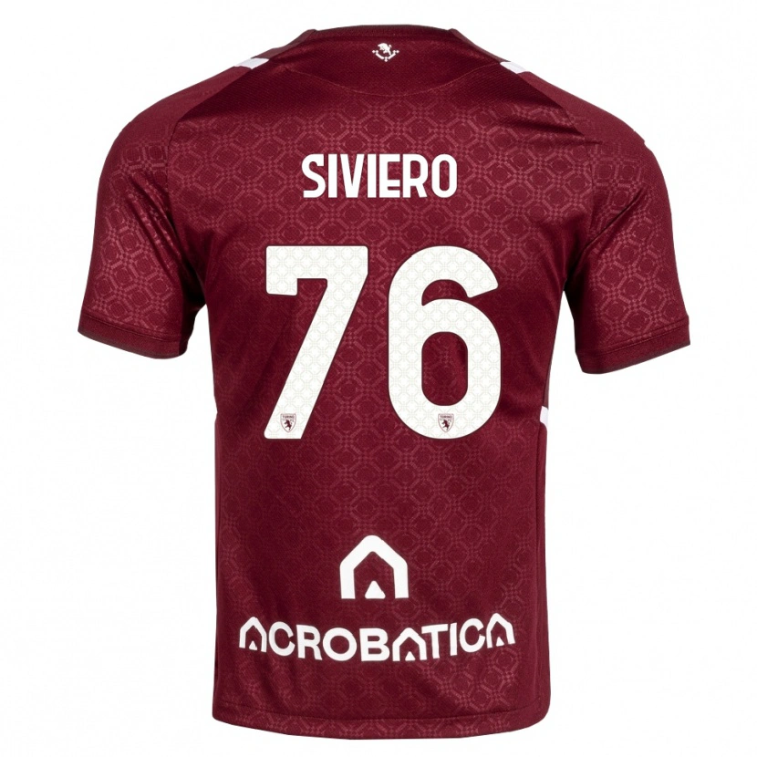 Danxen Mænd Lapo Siviero #76 Bordeaux Hvid Hjemmebane Spillertrøjer 2026/27 Trøje T-Shirt