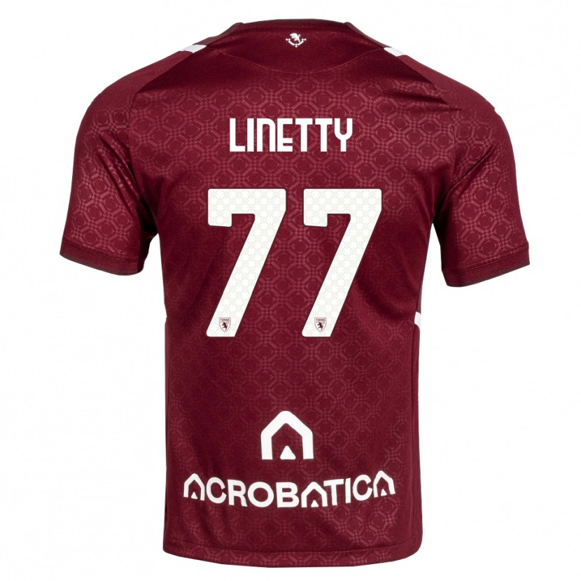 Danxen Mænd Karol Linetty #77 Bordeaux Hvid Hjemmebane Spillertrøjer 2026/27 Trøje T-Shirt