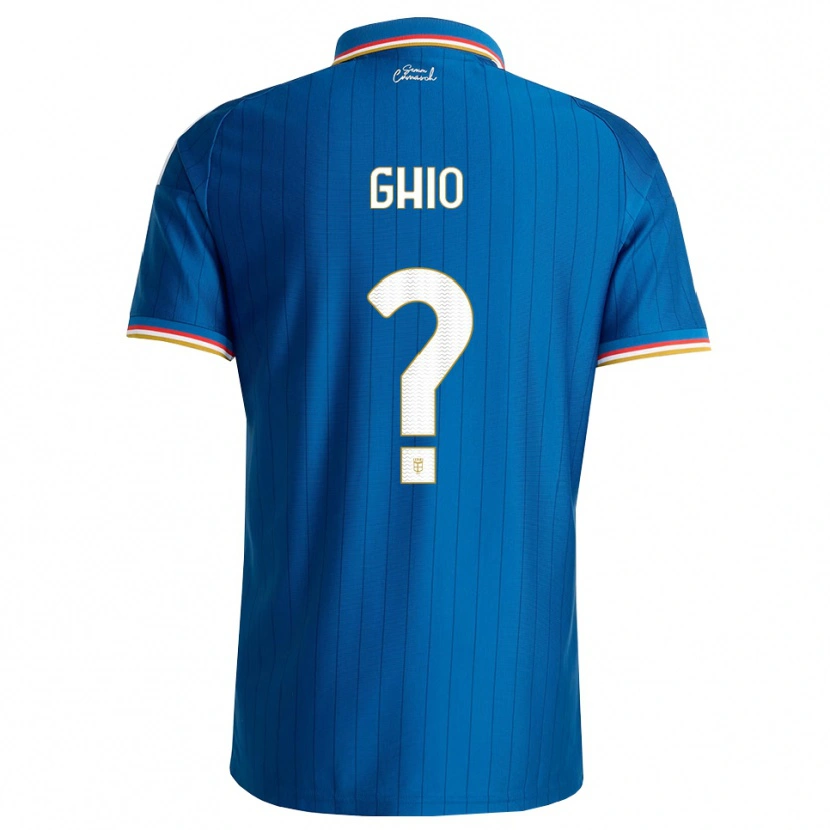 Danxen Mænd Mattia Ghio #0 Blå Hvid Rød Hjemmebane Spillertrøjer 2026/27 Trøje T-Shirt