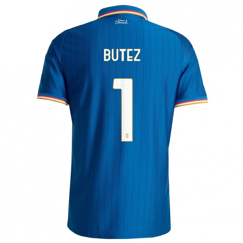 Danxen Mænd Jean Butez #1 Blå Hvid Rød Hjemmebane Spillertrøjer 2026/27 Trøje T-Shirt