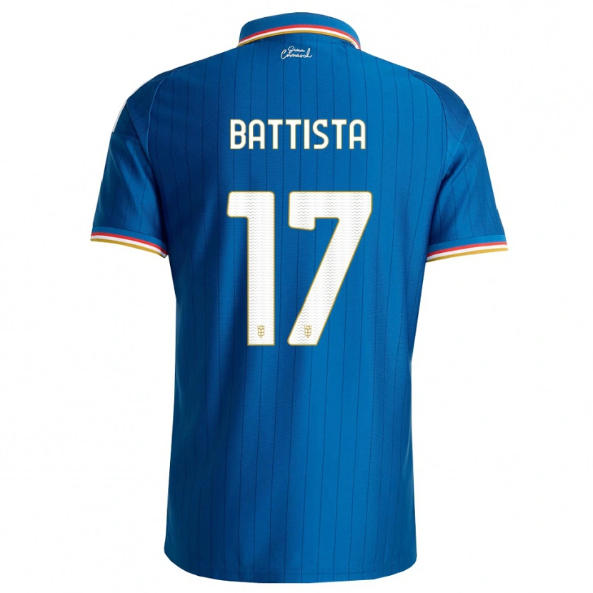 Danxen Mænd Riccardo Battista #17 Blå Hvid Rød Hjemmebane Spillertrøjer 2026/27 Trøje T-Shirt