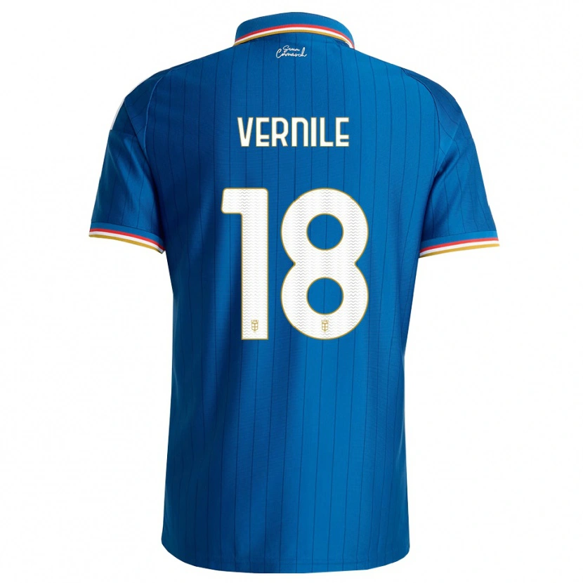 Danxen Mænd Tommaso Vernile #18 Blå Hvid Rød Hjemmebane Spillertrøjer 2026/27 Trøje T-Shirt