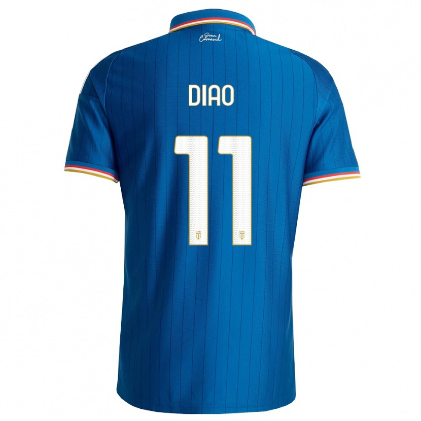 Danxen Mænd Assane Diao #11 Blå Hvid Rød Hjemmebane Spillertrøjer 2026/27 Trøje T-Shirt