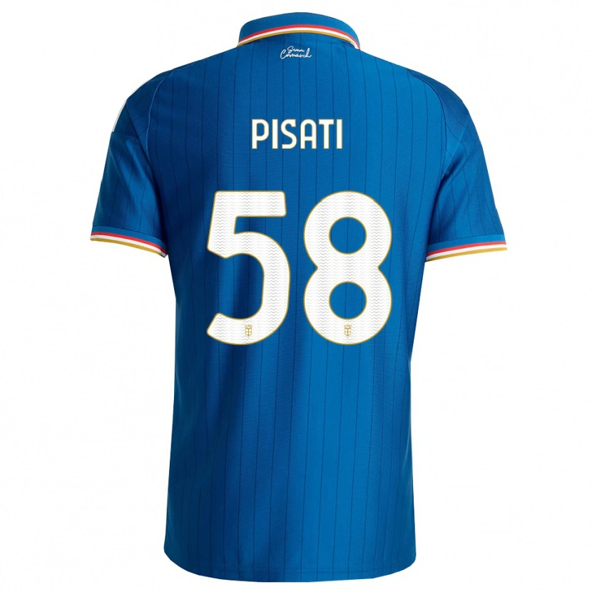 Danxen Mænd Samuele Pisati #58 Blå Hvid Rød Hjemmebane Spillertrøjer 2026/27 Trøje T-Shirt