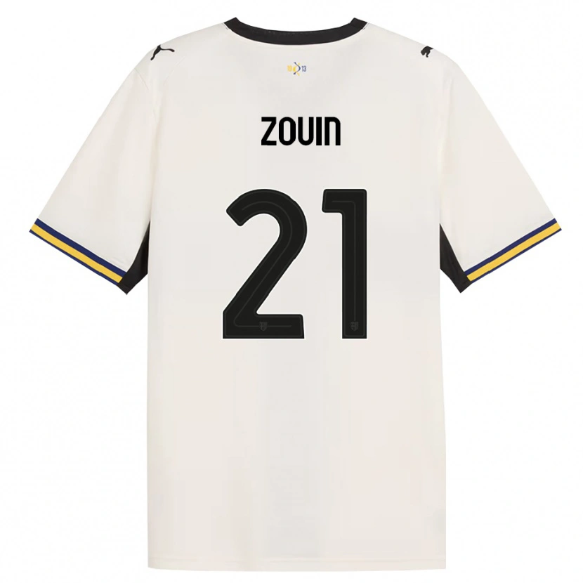 Danxen Mænd Aymen Zouin #21 Off-White Sort Gul Hjemmebane Spillertrøjer 2026/27 Trøje T-Shirt
