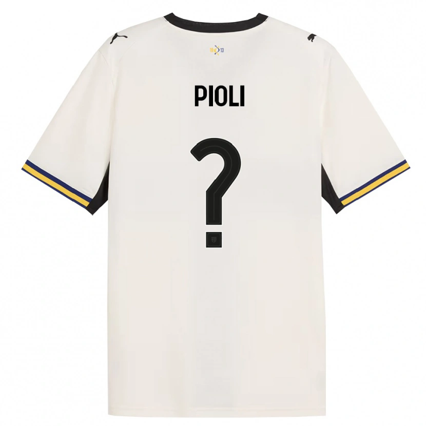 Danxen Mænd Federico Pioli #0 Off-White Sort Gul Hjemmebane Spillertrøjer 2026/27 Trøje T-Shirt