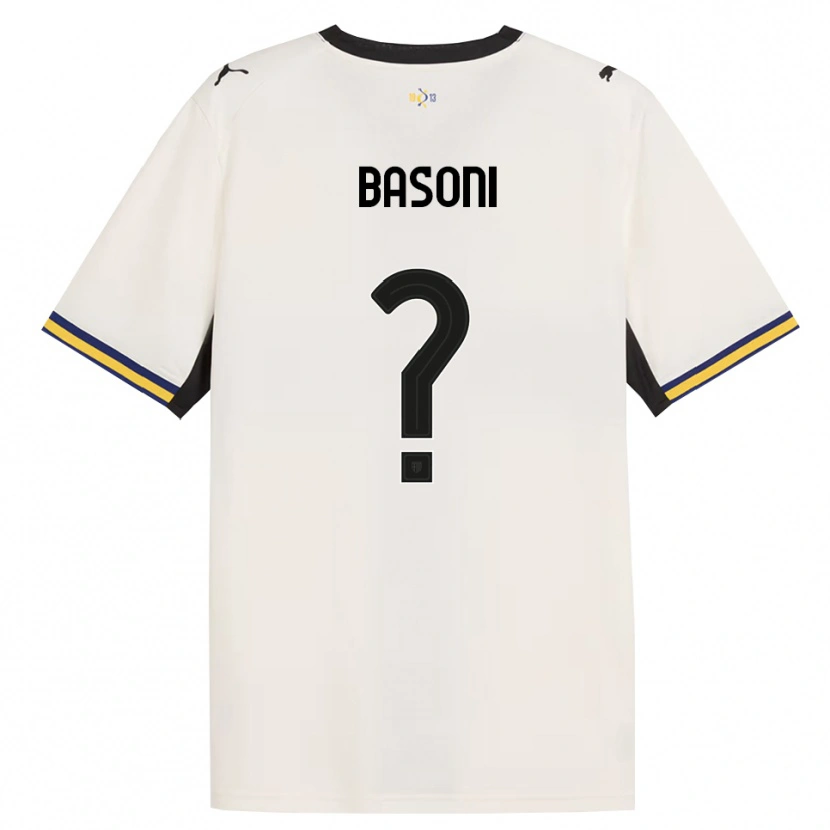 Danxen Mænd Tommaso Basoni #0 Off-White Sort Gul Hjemmebane Spillertrøjer 2026/27 Trøje T-Shirt