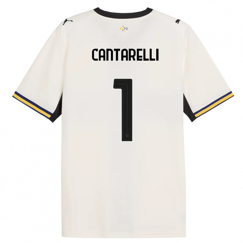 Danxen Mænd Elia Cantarelli #1 Off-White Sort Gul Hjemmebane Spillertrøjer 2026/27 Trøje T-Shirt