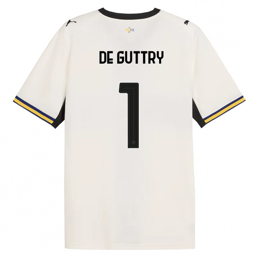 Danxen Mænd Elia De Guttry #1 Off-White Sort Gul Hjemmebane Spillertrøjer 2026/27 Trøje T-Shirt