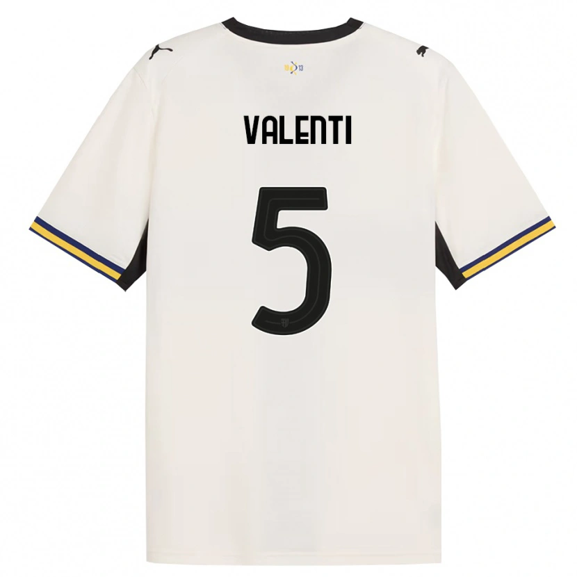 Danxen Mænd Lautaro Valenti #5 Off-White Sort Gul Hjemmebane Spillertrøjer 2026/27 Trøje T-Shirt